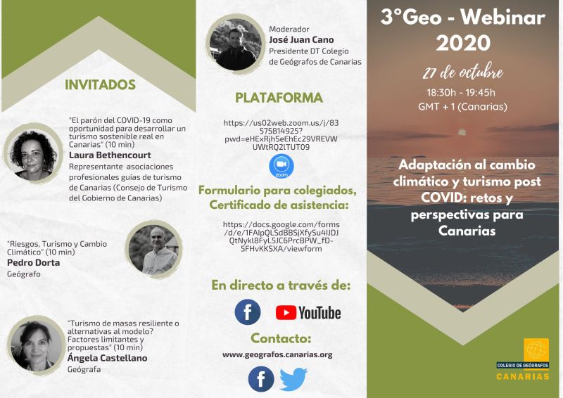 Webinar 3 "Adaptación al cambio climático y turismo post-covid: retos y perspectivas para Canarias"